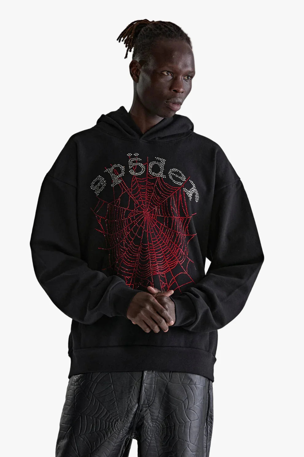 Sp5der Web Hoodie Rhinestone
