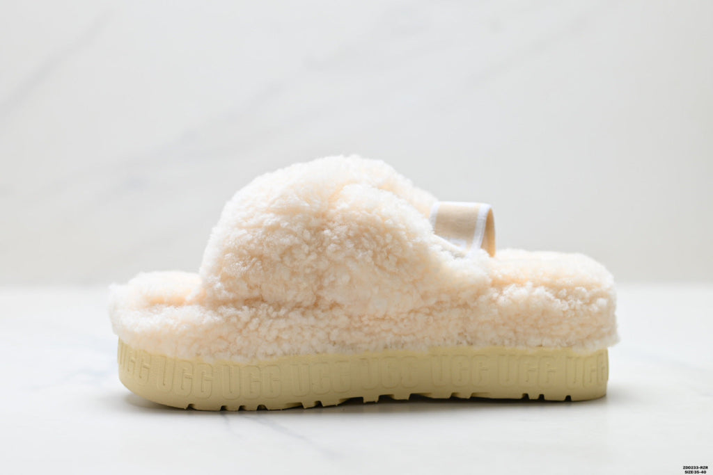 UGG Slipper Evolution Fluffy Platform Slides