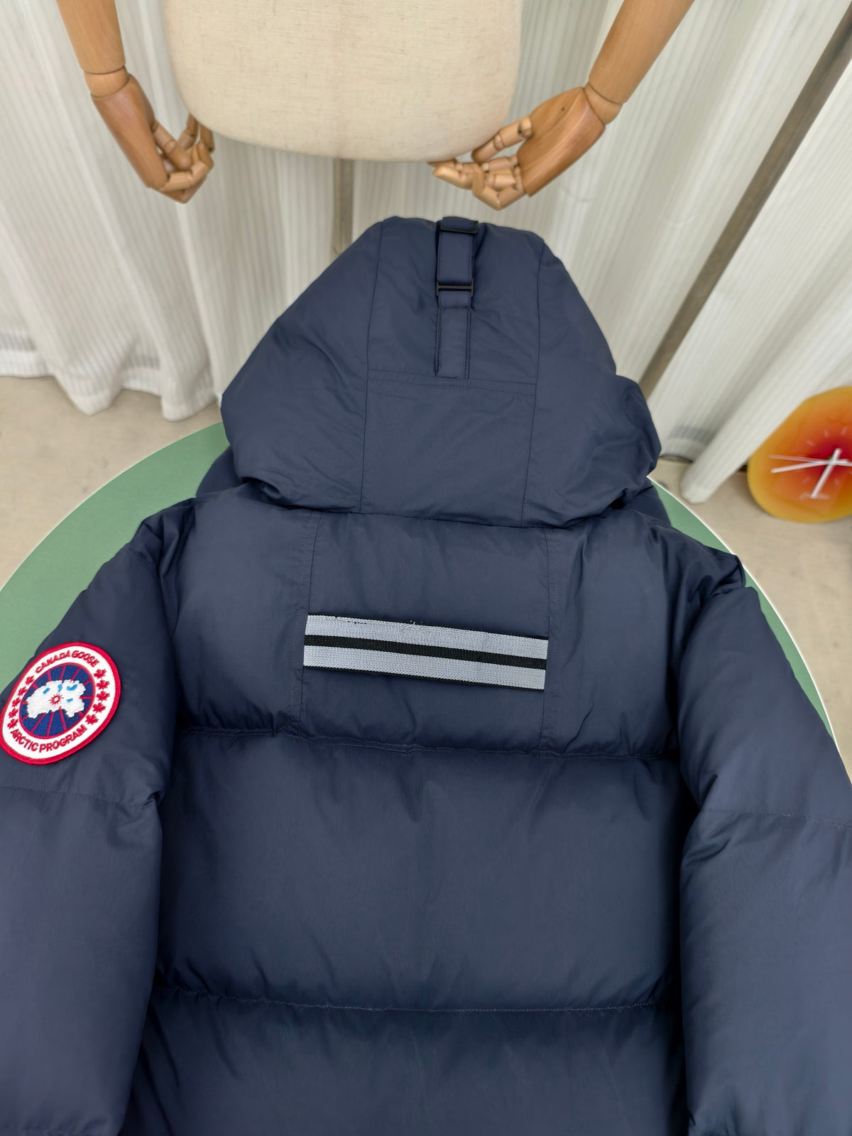 Canada Goose Quilted Navy Blue Hooded Zip-Front Puffer Jacket