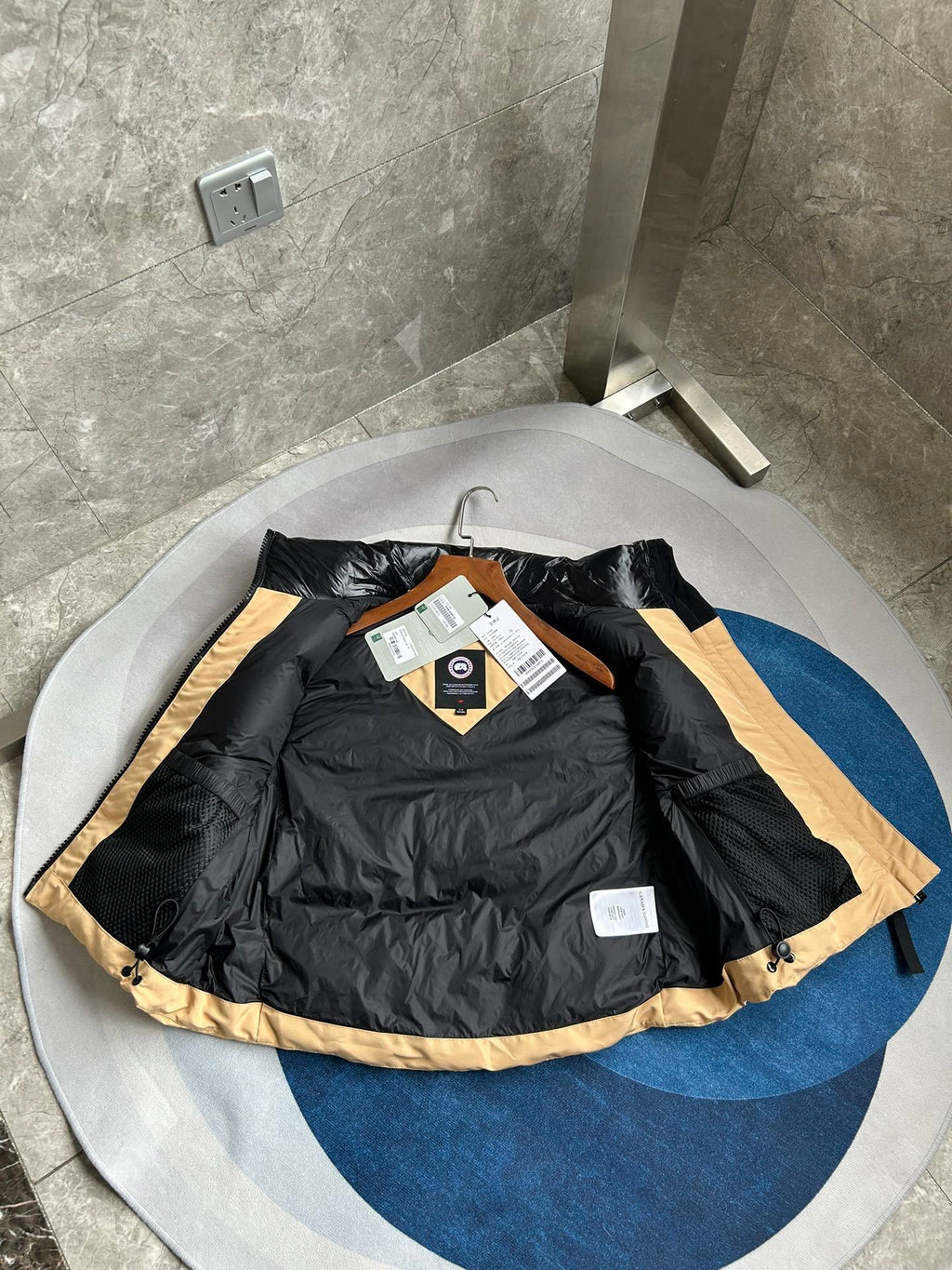 Canada Goose Quilted Sand Beige Zip-Front Puffer Vest