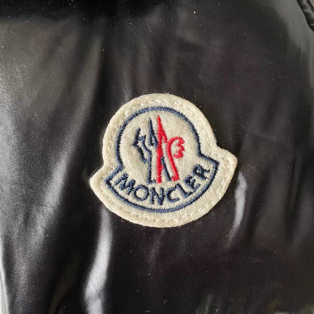 Moncler Glossy Black Hooded Quilted Puffer Jacket