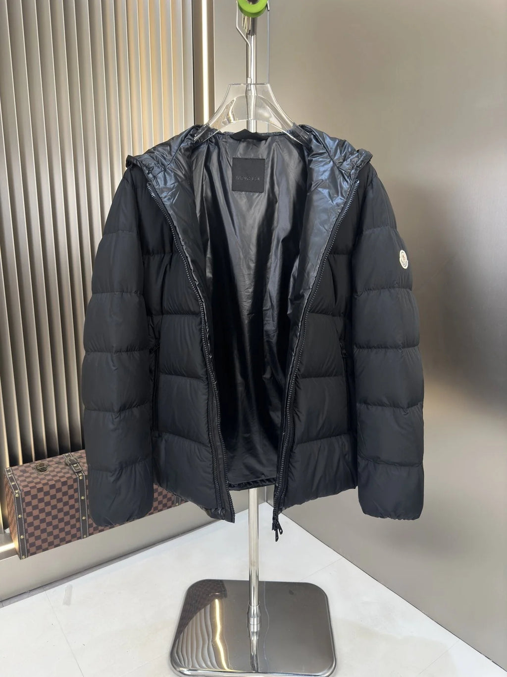Moncler Quilted Black Zip-Front Puffer Jacket
