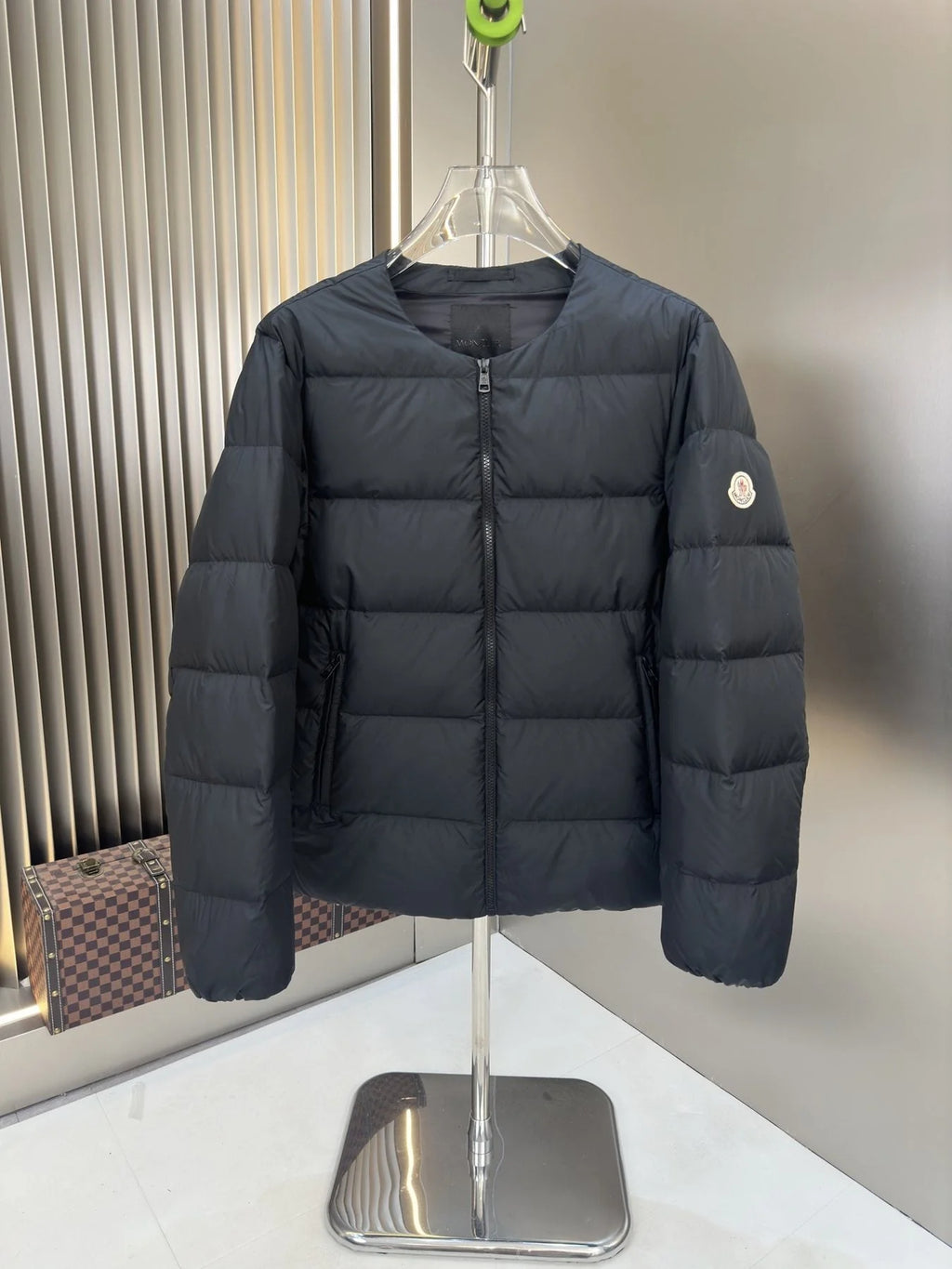Moncler Quilted Black Zip-Front Puffer Jacket