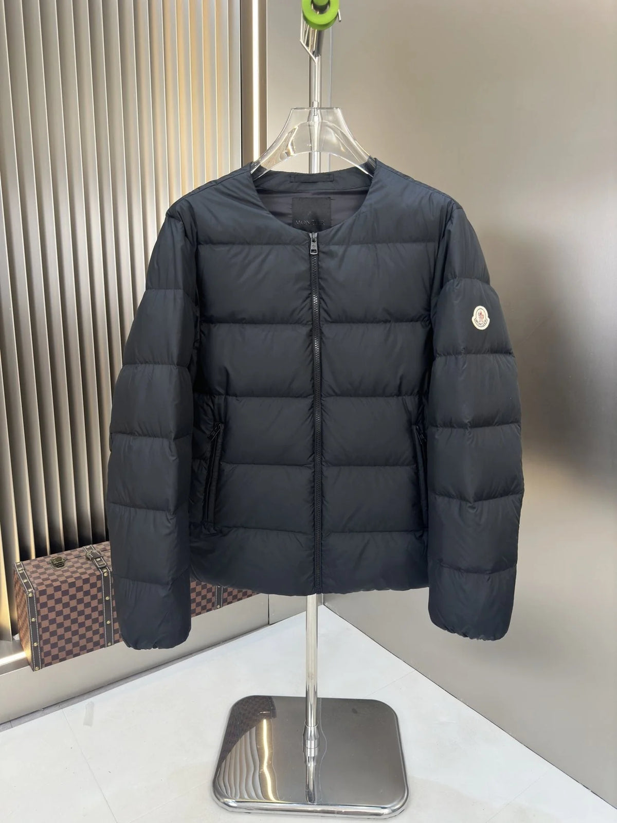 Moncler Quilted Black Zip-Front Puffer Jacket
