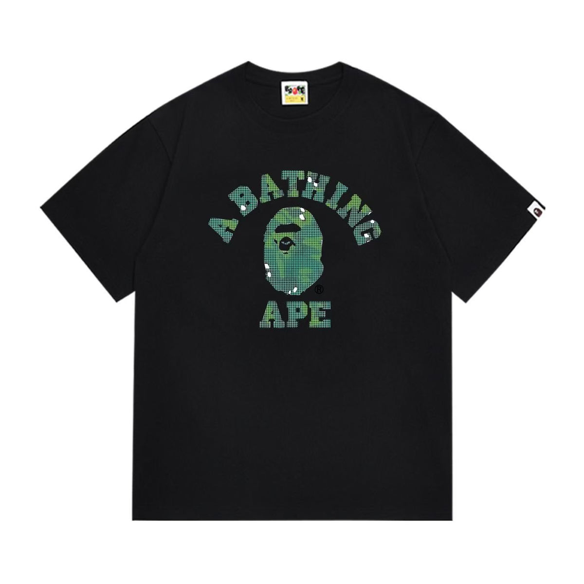 BAPE Green Ape Head Graphic Short-Sleeve T-Shirt