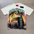 Godspeed Cream Sunset Car Graphic T-Shirt