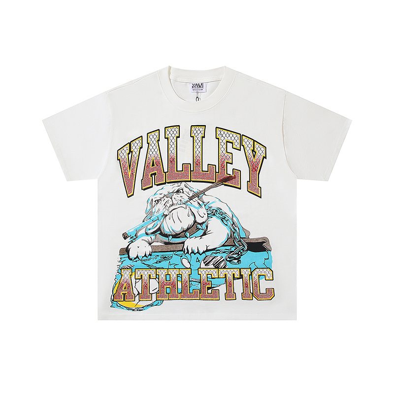 VALE USA Athletic Rhinestone Graphic T-Shirt