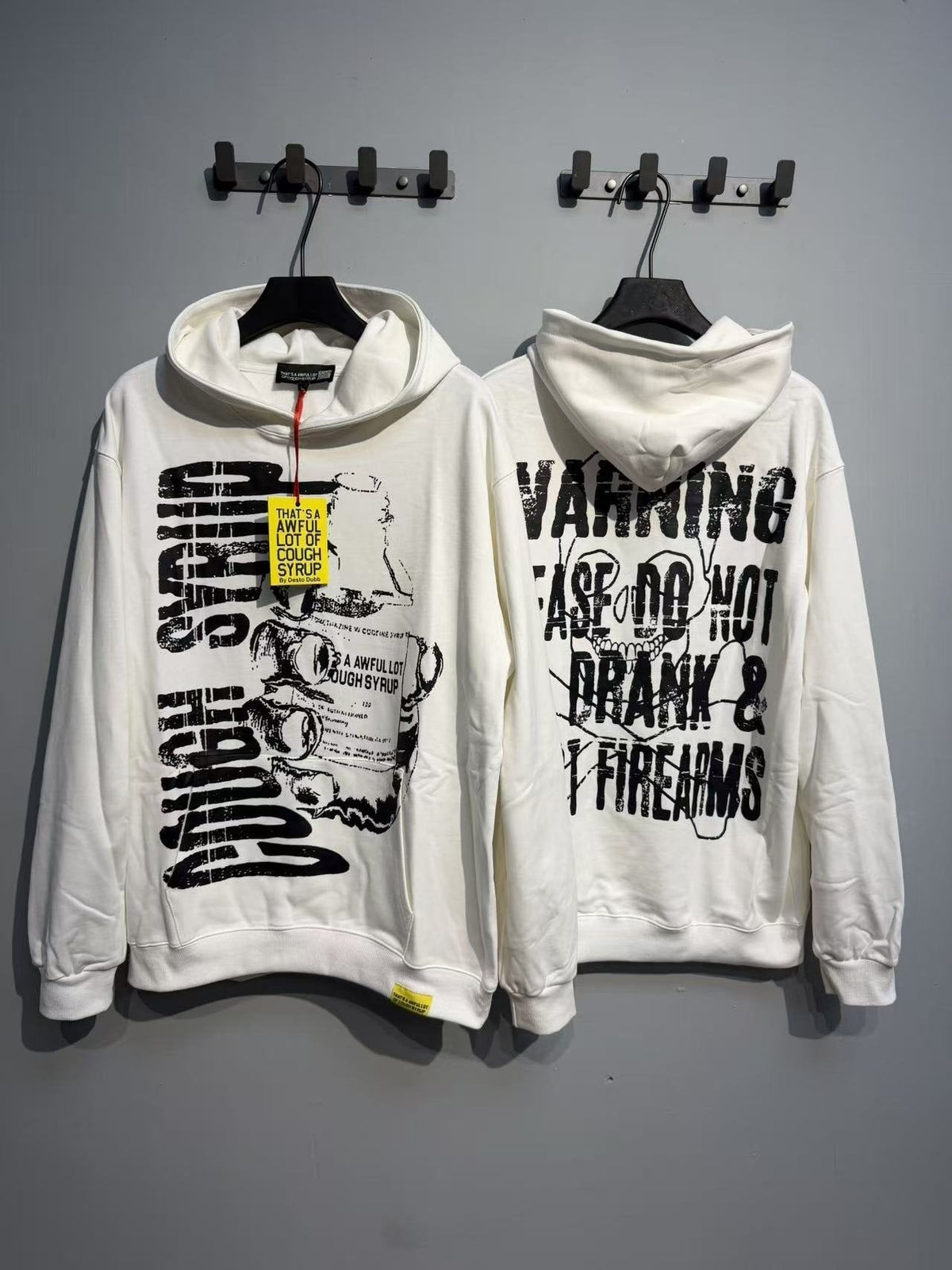THAT'S A AWFUL LOT OF COUGH SYRUP Warning Graphic Hoodie