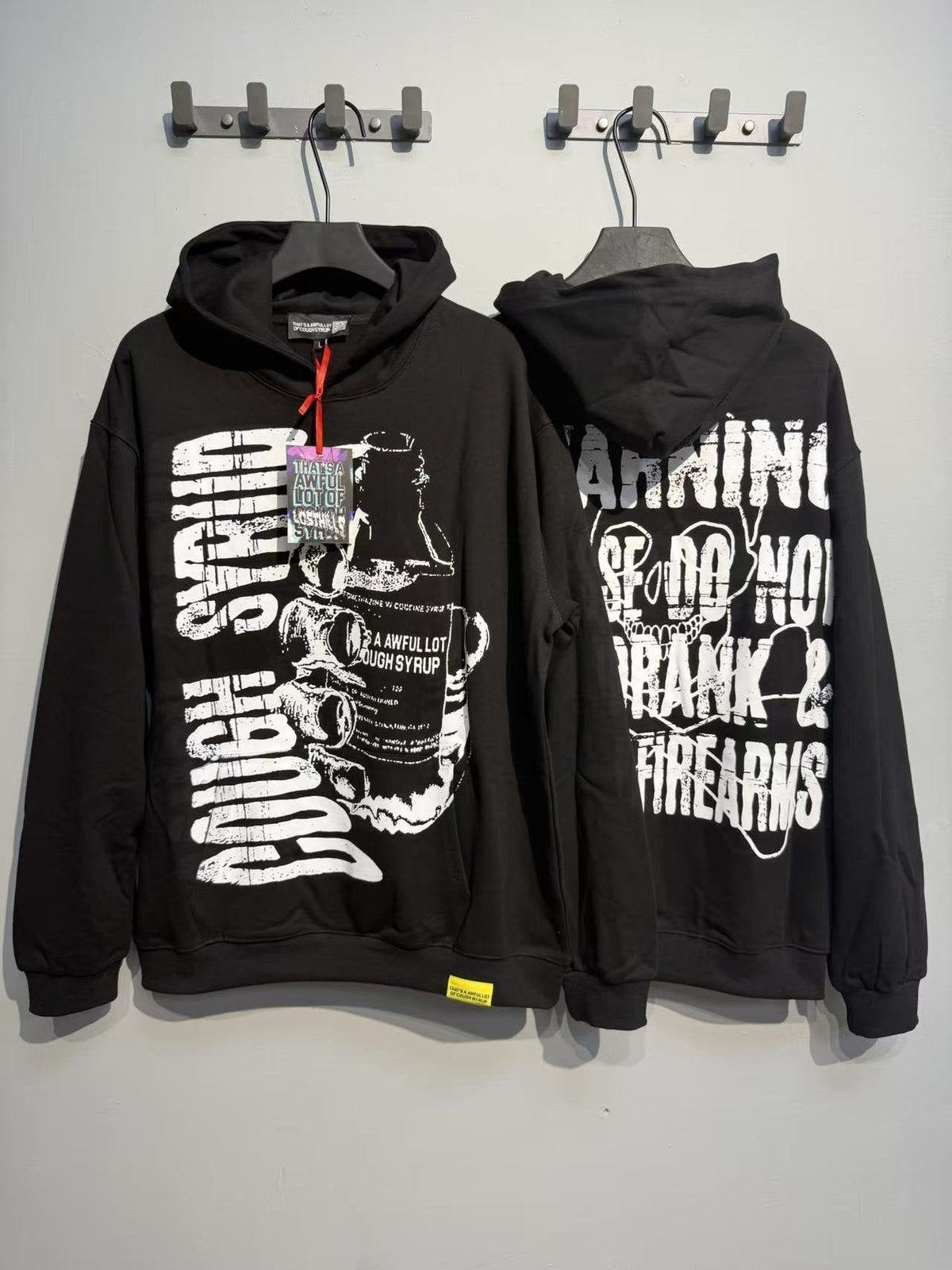THAT'S A AWFUL LOT OF COUGH SYRUP Warning Graphic Hoodie