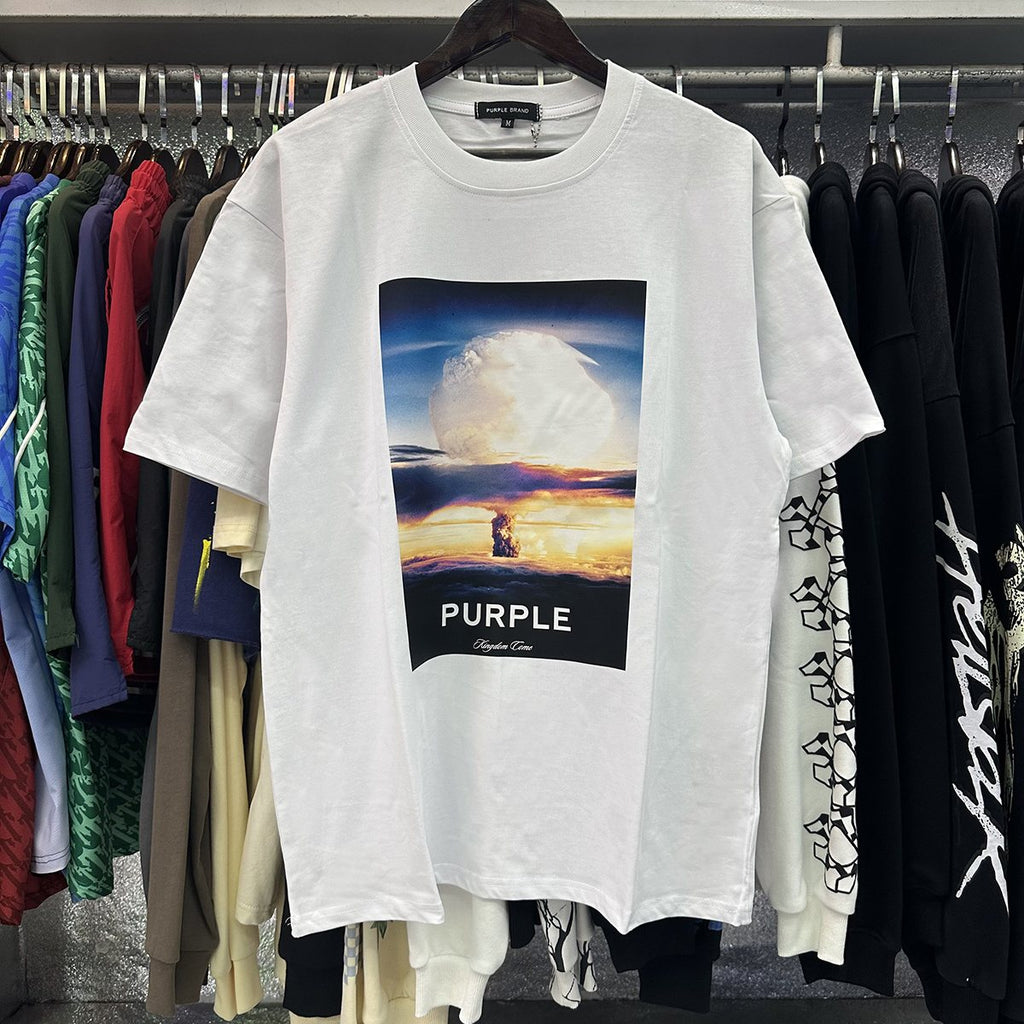 Purple Brand Mushroom Cloud Graphic T-Shirt