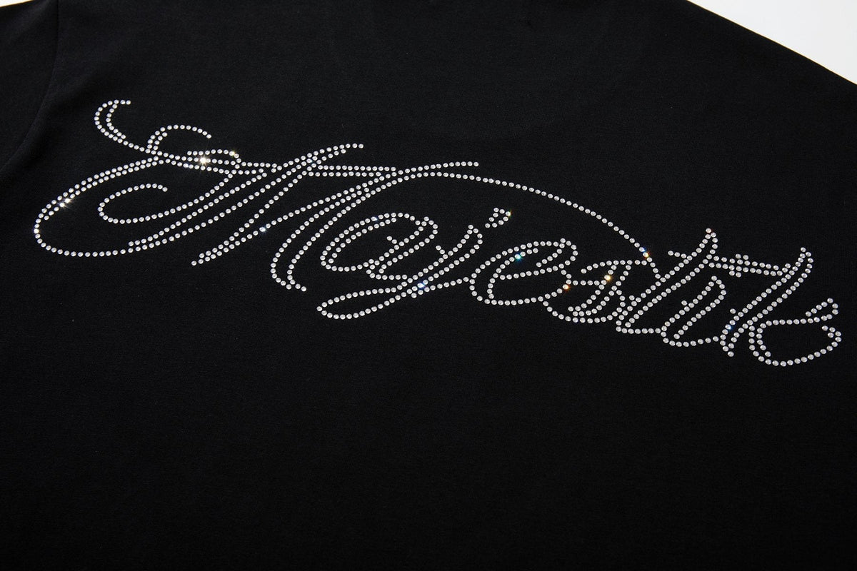 MAJESTIK Alien Rhinestone Graphic T-Shirt