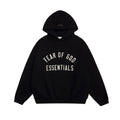 Fear of God Essentials Arched Graphic Hoodie in Black