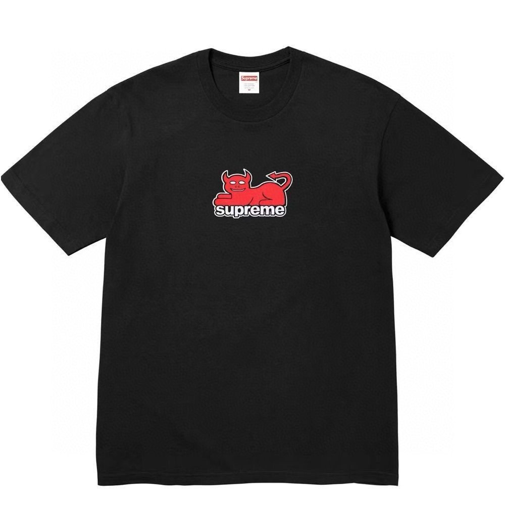Supreme Devil Cat Graphic Short-Sleeve T-Shirt