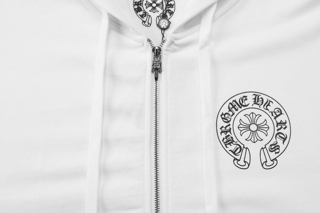 Chrome Hearts Horseshoe Graphic Zip Hoodie