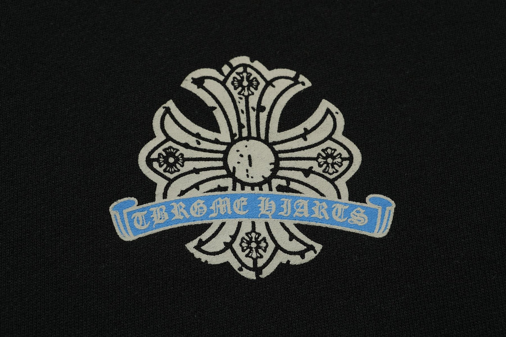 Chrome Hearts Blue Sanskrit Cross Zip Hoodie