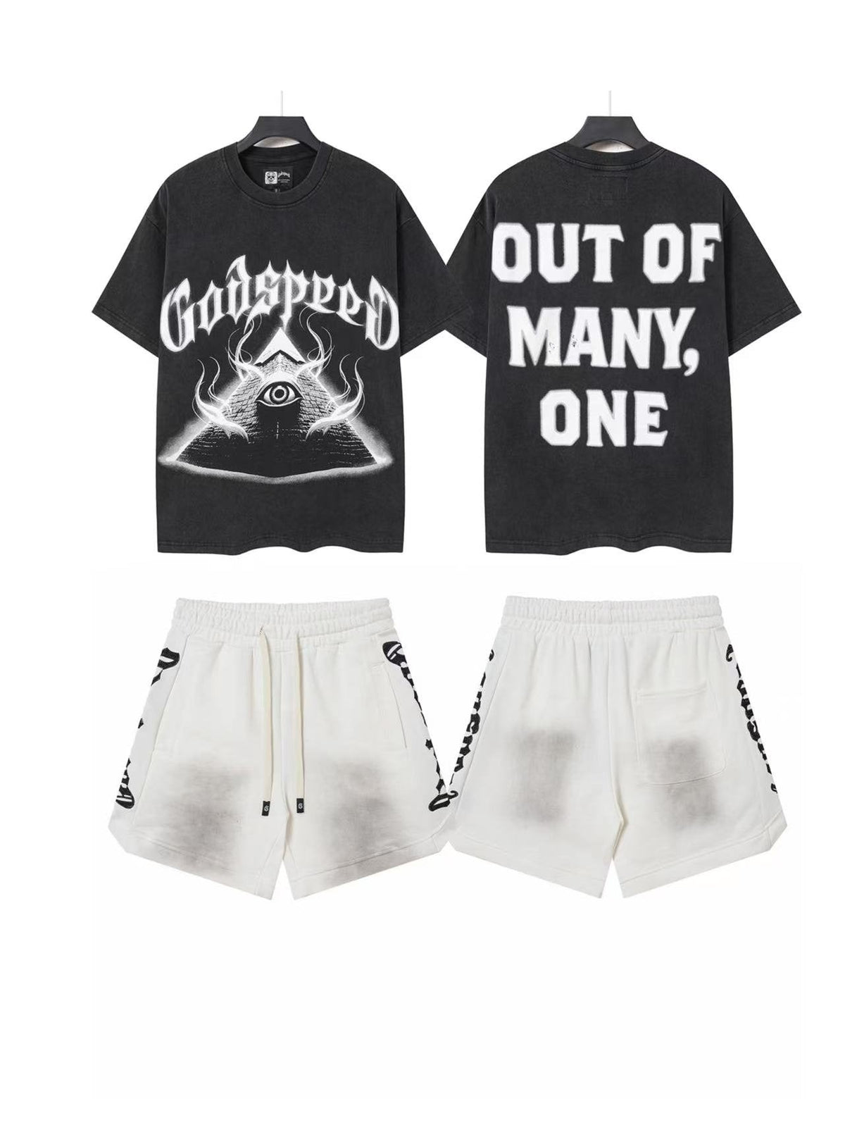 Godspeed Out Of Many One Eye Triangle T-Shirt & Shorts Set