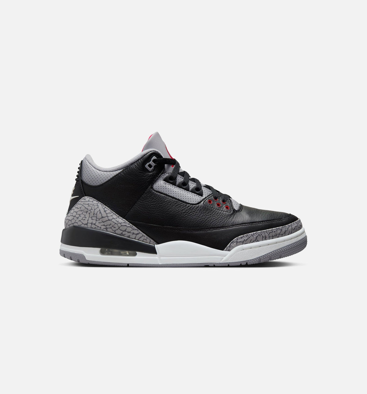 Air Jordan 3 Retro Black Cement Men's Shoes - Black Fire Red Cement Grey White