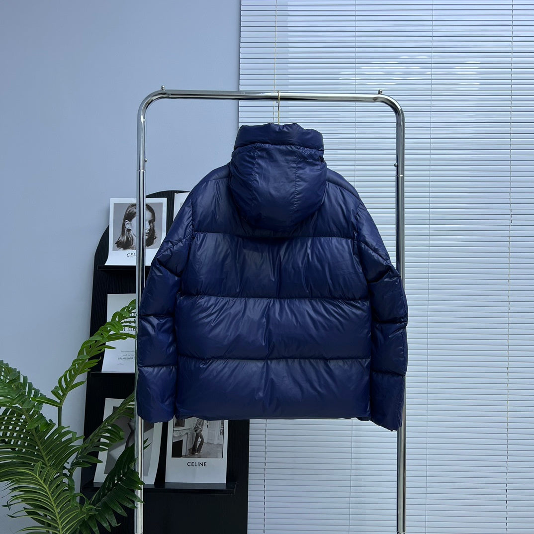 Canada Goose Quilted Navy Blue Hooded Puffer Jacket