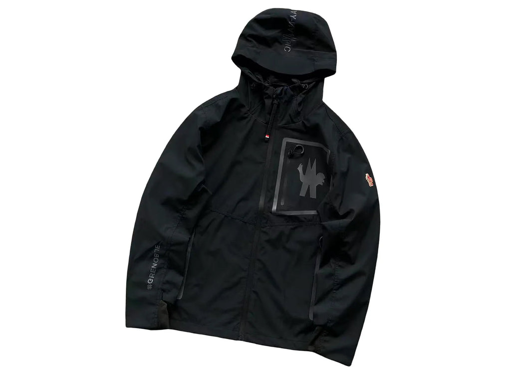 Moncler Grenoble Black Hooded Zip-Up Jacket
