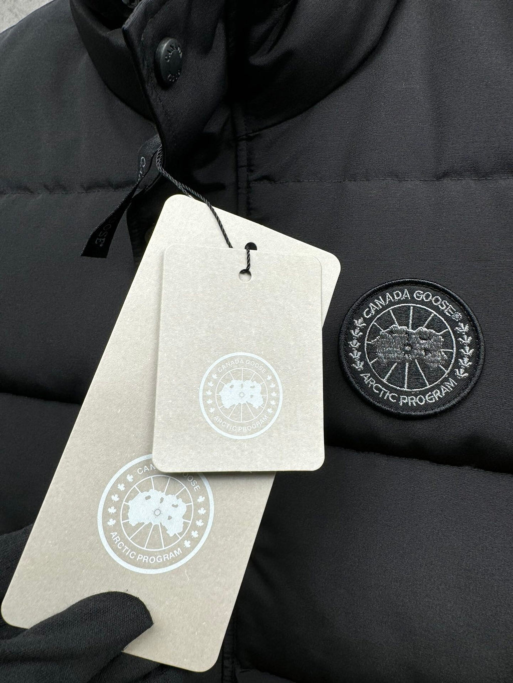 Canada Goose Quilted Black Snap-Front Puffer Vest