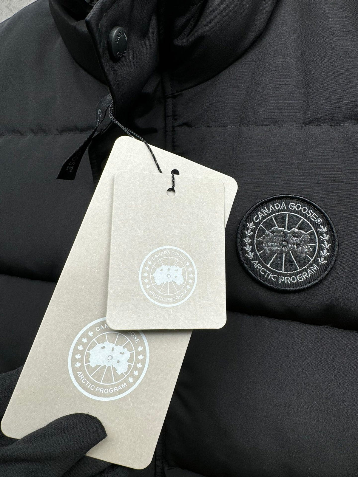 Canada Goose Quilted Black Snap-Front Puffer Vest