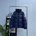 Canada Goose Quilted Navy Blue Hooded Puffer Jacket