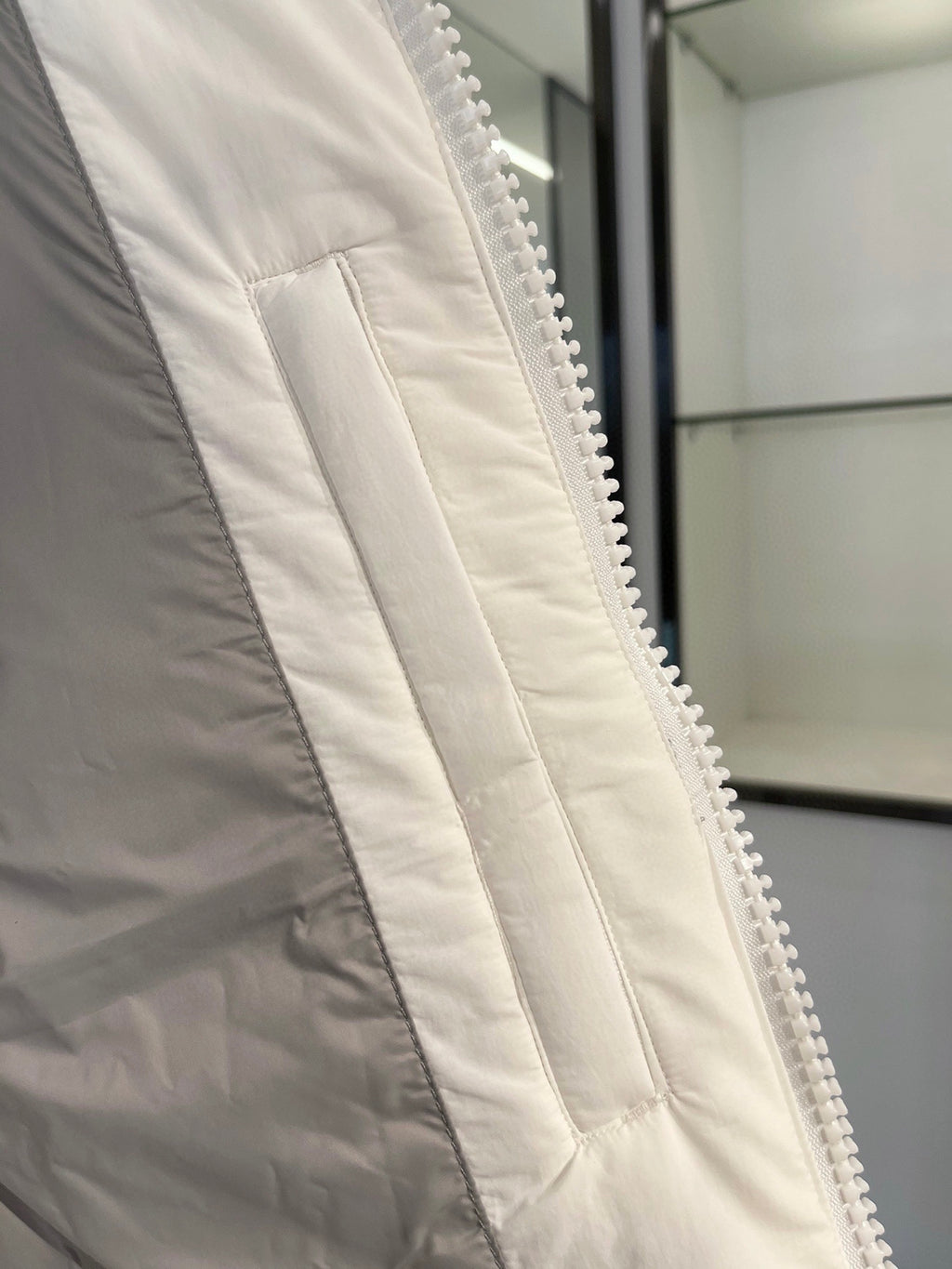 Canada Goose Quilted White Zip-Front Puffer Vest