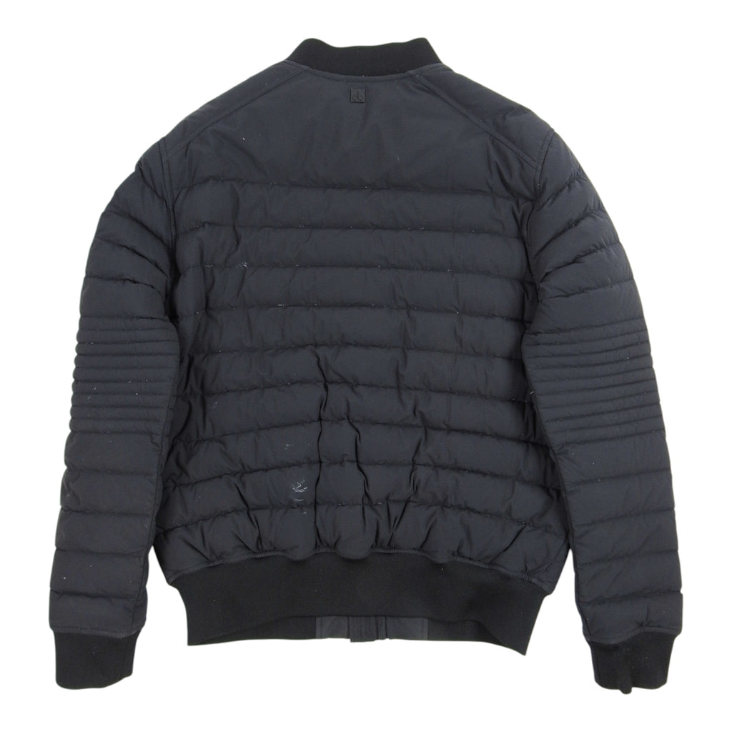 Moncler Quilted Black Zip-Front Bomber Jacket