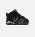 Air Jordan 6 'Cap & Gown' - Infant/Toddler Lifestyle Sneaker (Black/Reflective Silver/Black)