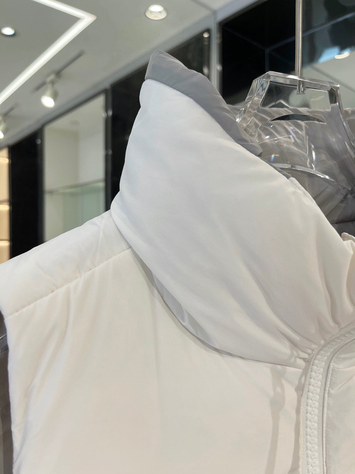 Canada Goose Quilted White Zip-Front Puffer Vest