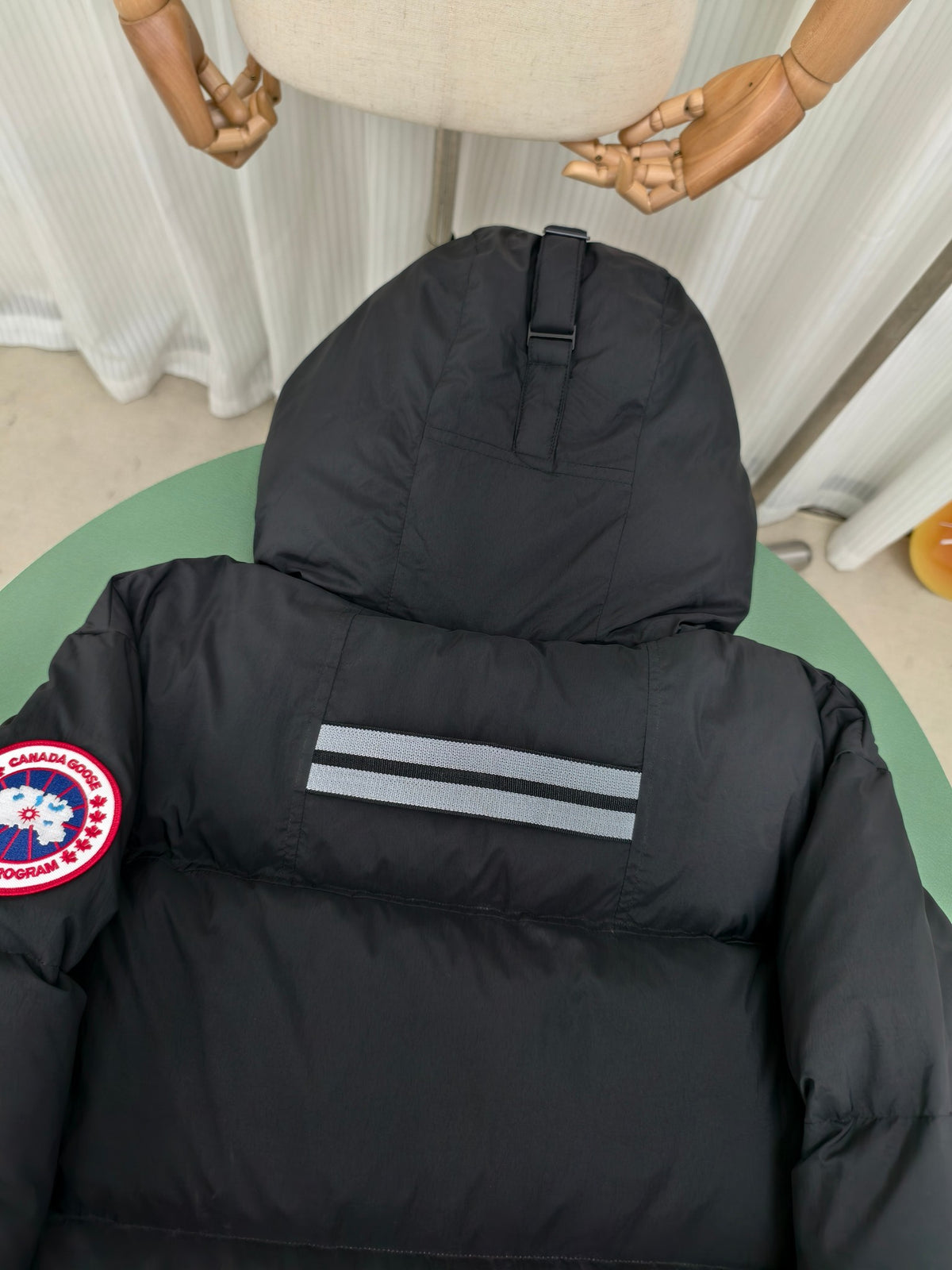 Canada Goose Quilted Black Hooded Zip-Front Puffer Jacket