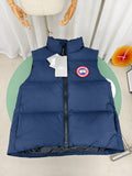 Canada Goose Stand-Collar Navy Blue Quilted Vest