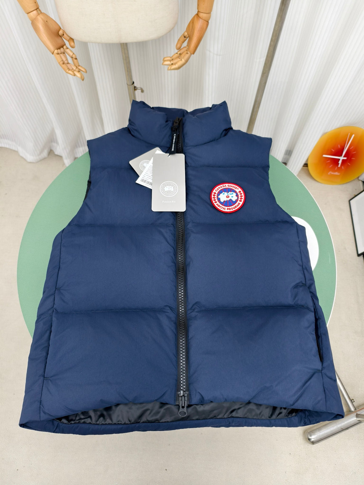 Canada Goose Stand-Collar Navy Blue Quilted Vest