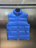Dior Oblique Royal Blue Quilted Zip-Front Puffer Vest