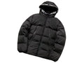 Moncler Quilted Black Logo-Trim Hooded Puffer Jacket