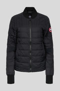 Canada Goose Quilted Black Zip-Front Bomber Jacket