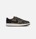 Air Jordan 1 Retro Low OG Laser Black And Varsity Red Big Kids' Sneakers - Black / Red / White
