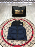 The North Face Quilted Navy Blue and Black Puffer Vest