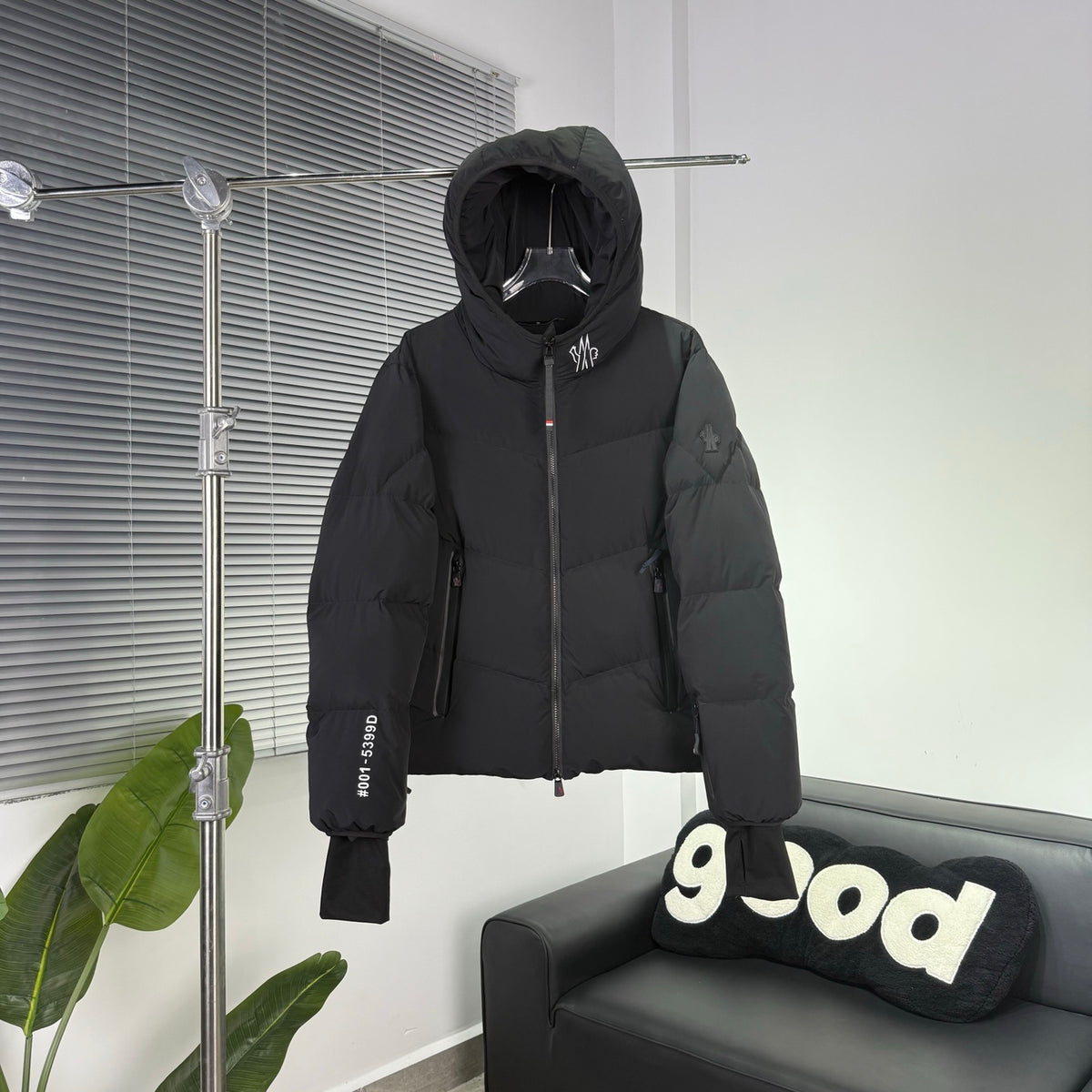 Moncler Quilted Black Hooded Puffer Jacket