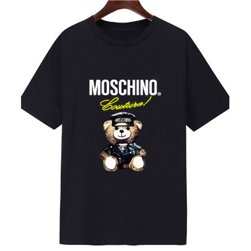 Moschino T-shirt Round Neck Bear T-shirt Short Sleeve Couple