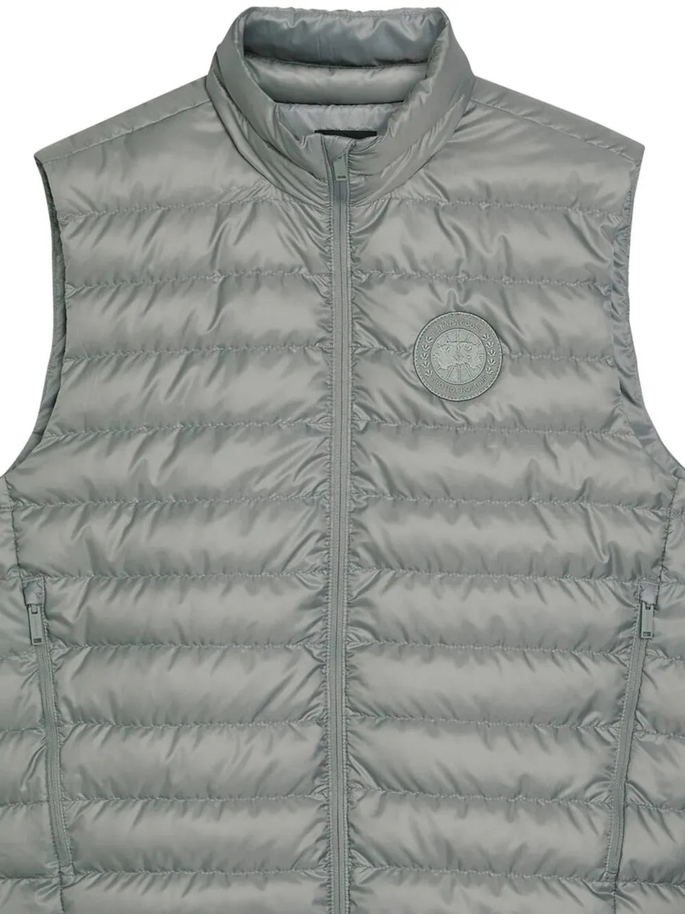 Canada Goose Quilted Sage Gray Stand-Collar Puffer Vest