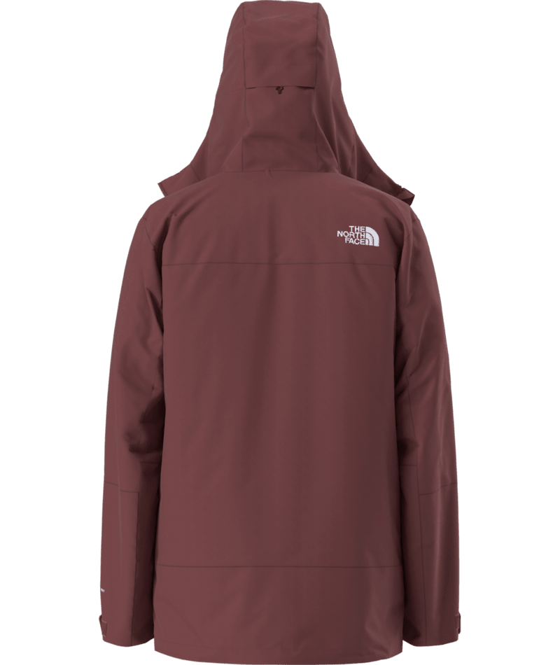 The North Face Burgundy Hooded Jacket with Quilted Inner Layer