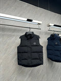 Canada Goose Quilted Black Snap-Front Puffer Vest