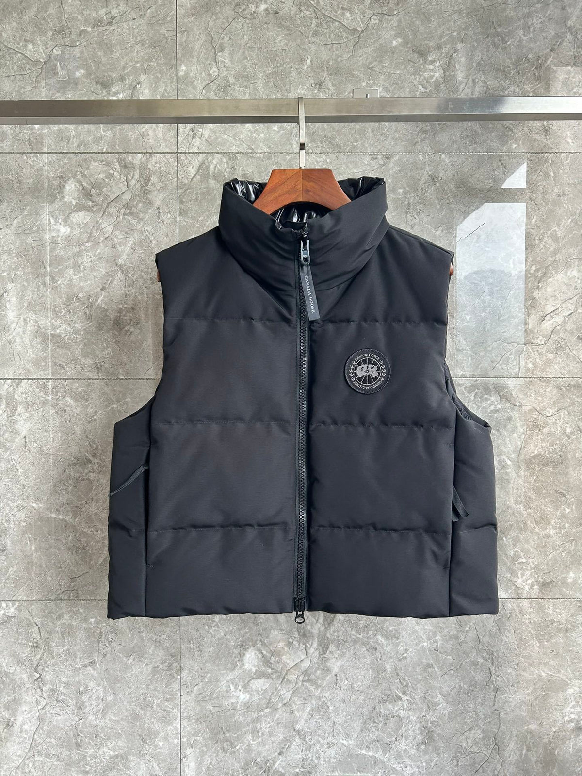 Canada Goose Quilted Black Zip-Front Puffer Vest