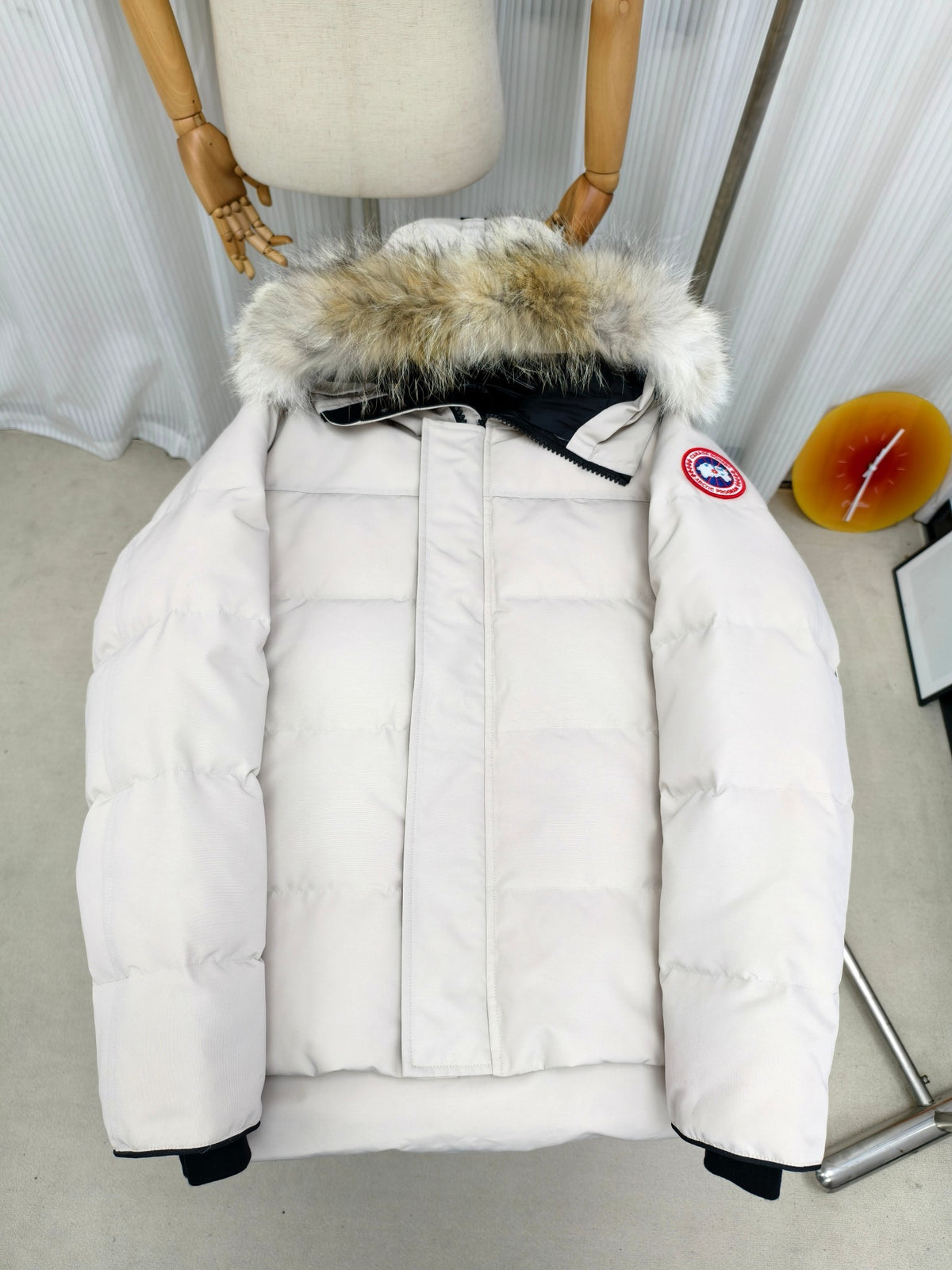 Canada Goose Quilted White Hooded Puffer Jacket