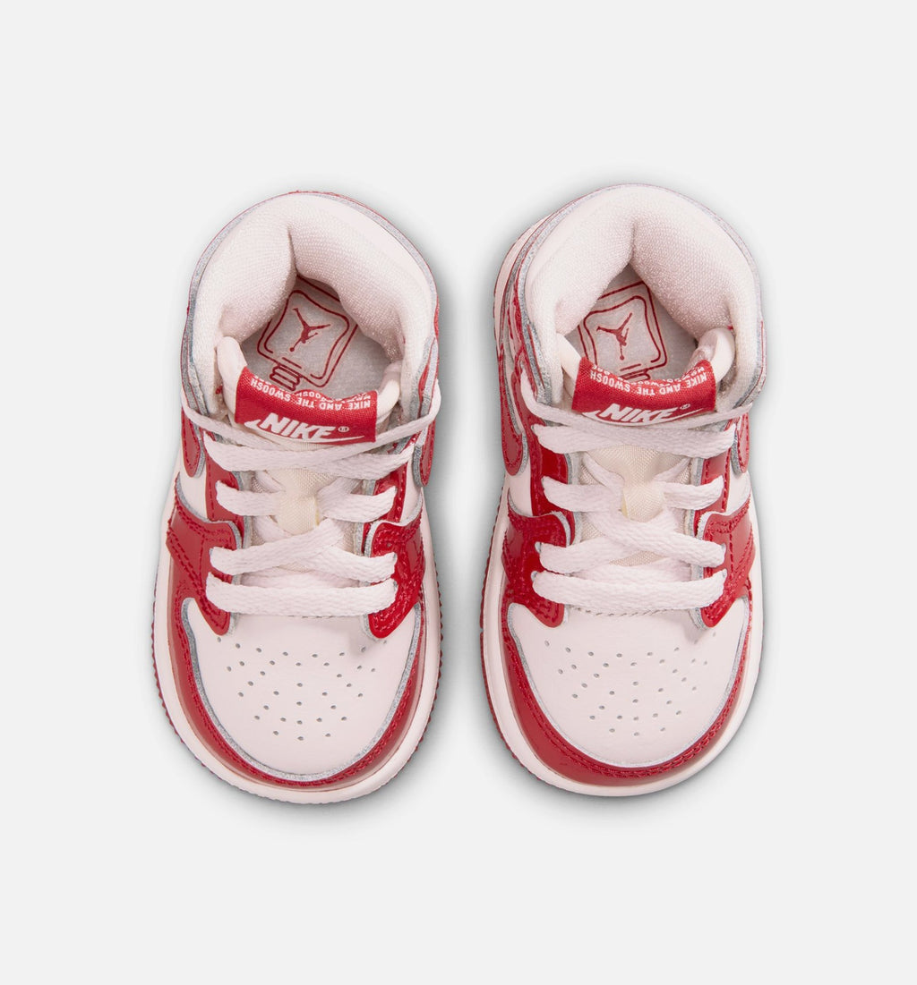 Air Jordan 1 Retro High OG "Nails and Grails" Infant/Toddler Lifestyle Shoes – University Red/Metallic Silver