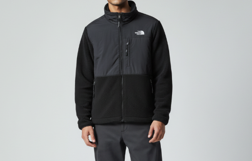 The North Face Black Stand-Collar Fleece Jacket