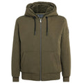 Moose Knuckles Olive Green Plush-Lined Zip-Up Hoodie