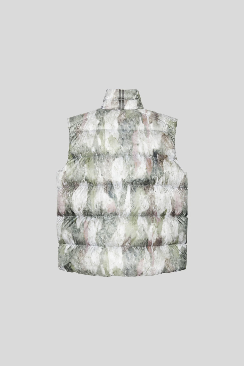 Canada Goose Quilted Sage Green and White Printed Puffer Vest