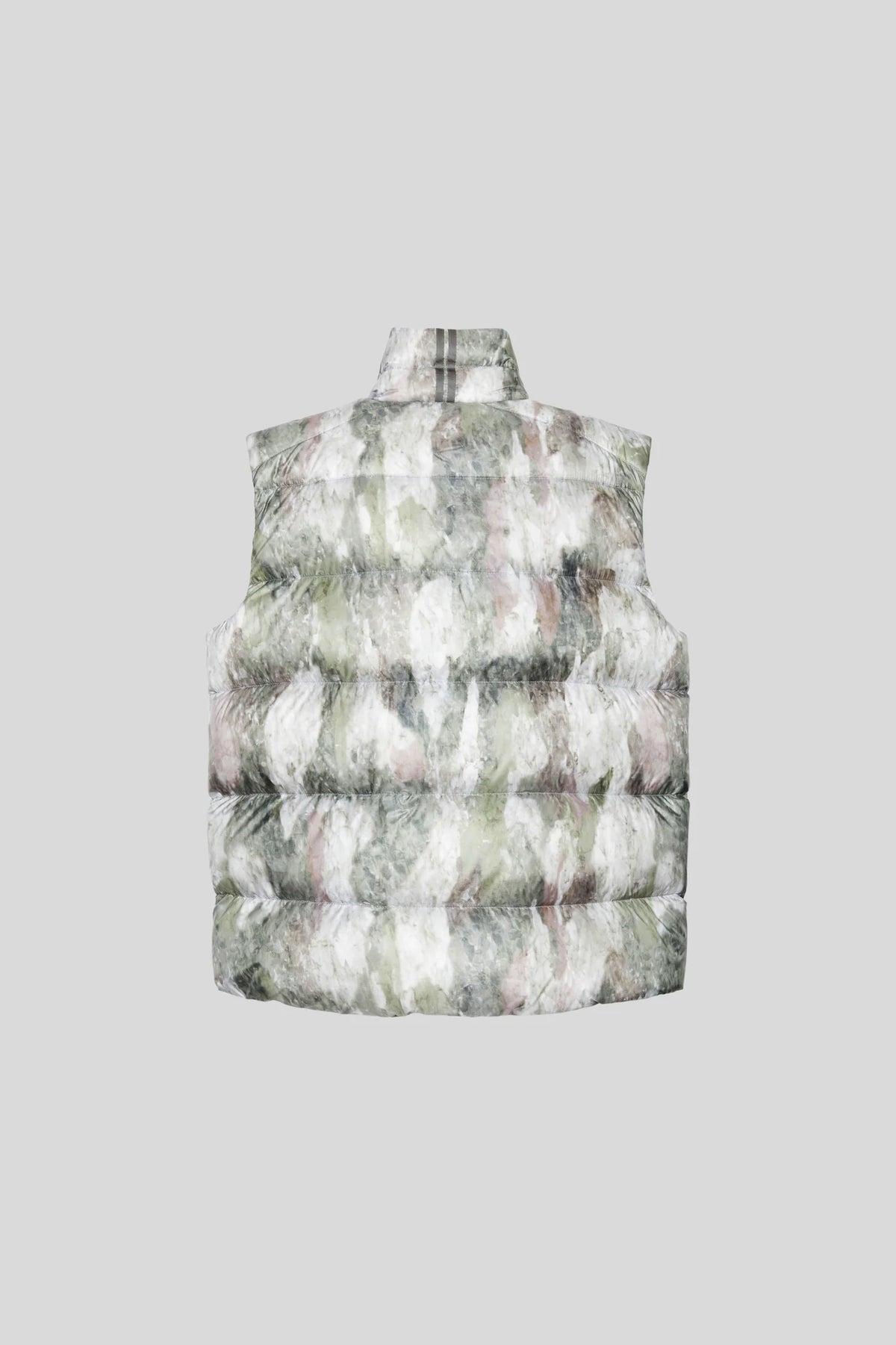 Canada Goose Quilted Sage Green and White Printed Puffer Vest